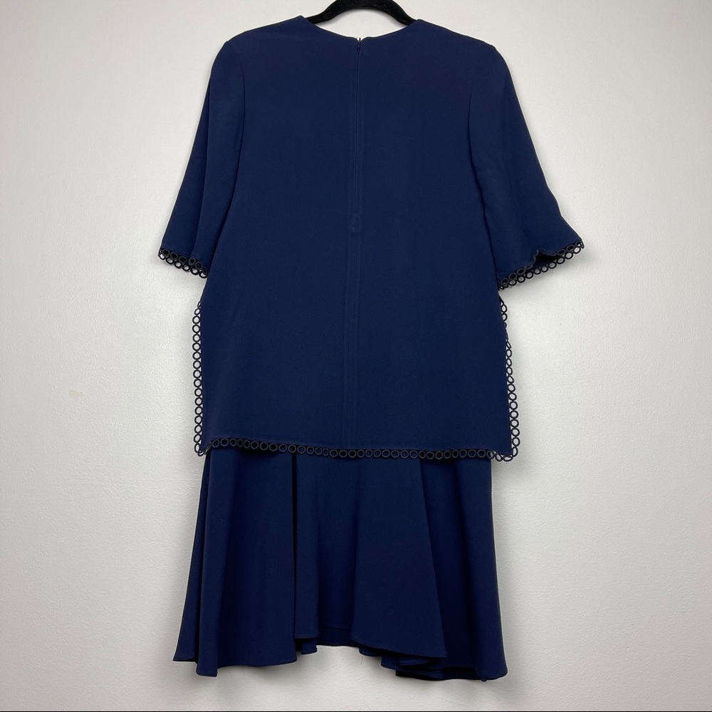 Stella McCartney Eyelet Trim Blue Layered Dress - Picture 7 of 10